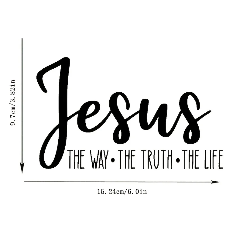 1 Vinyl Jesus Sticker - Christian Faith Car Decal with Bible Verse - Suitable for Windows, Laptops, and Bibles Durable Adhesive - view 2