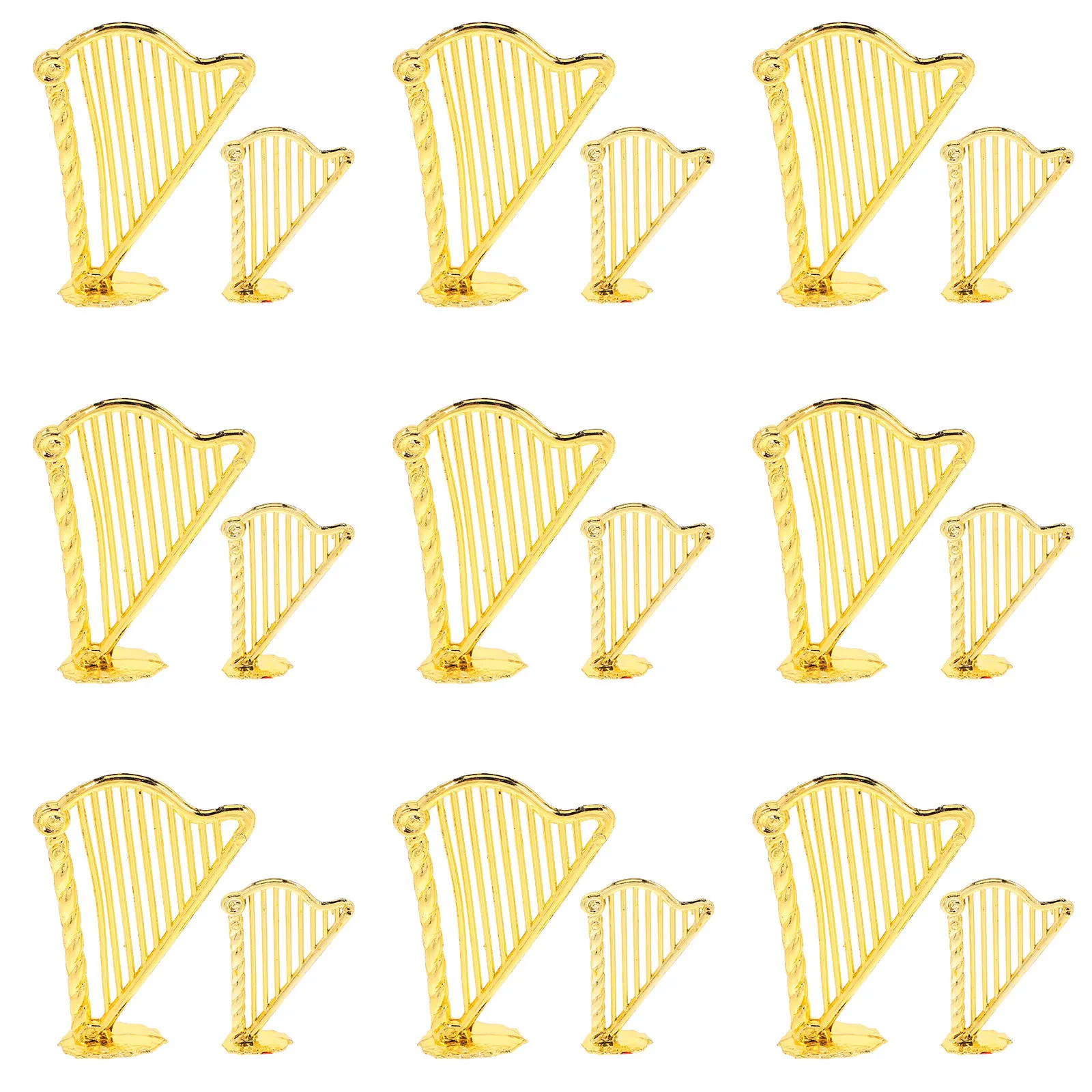 20Pcs Lyre Harp Music Instrument Pendant Vintage Alloy Charm DIY Jewelry Making Music Accessories Violin Necklace for