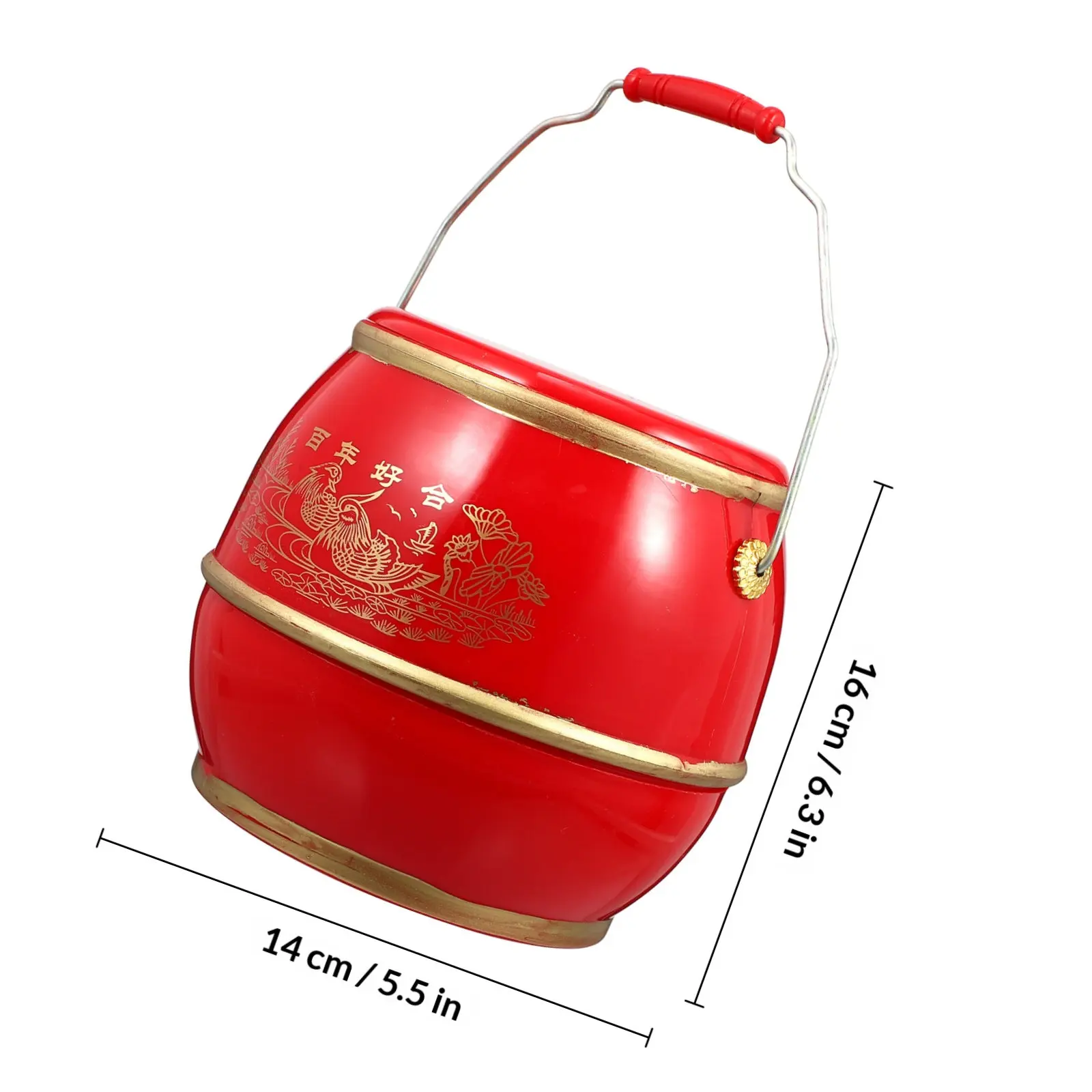 1PC Plastic Egg Storage Barrel Traditional Chinese Wedding Dowry Ornament Home Storage Decoration Box Egg Holder