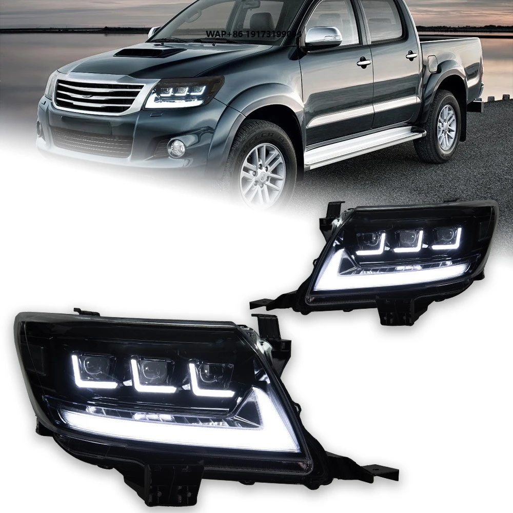 

Head Lamp for Hilux VIGO LED Headlight 2011-2014 Headlights Hilux DRL Turn Signal High Beam Angel Eye Projector