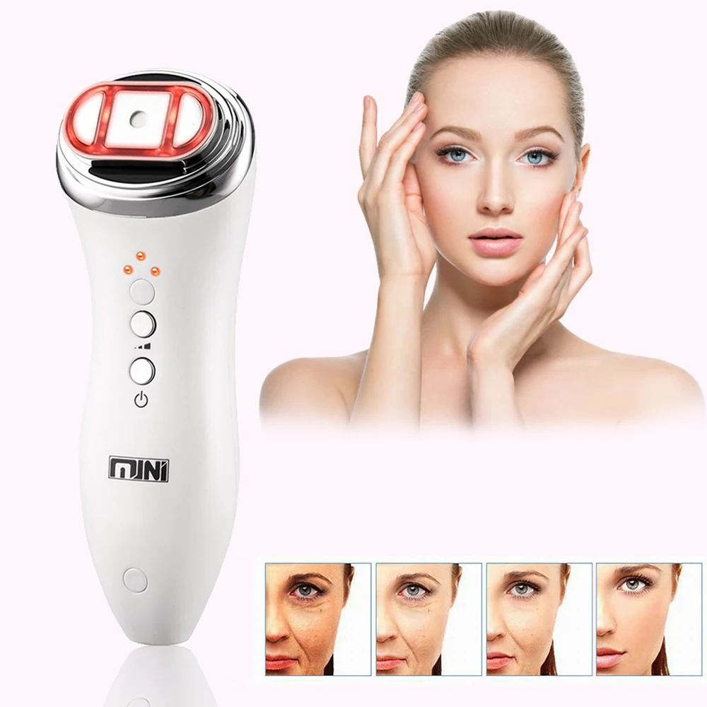 

Mini Ultrasound Skin Care Machine Facial Massage EMS Lifting Device Skin Tightening Anti Wrinkle Firm Facial Beauty Tools