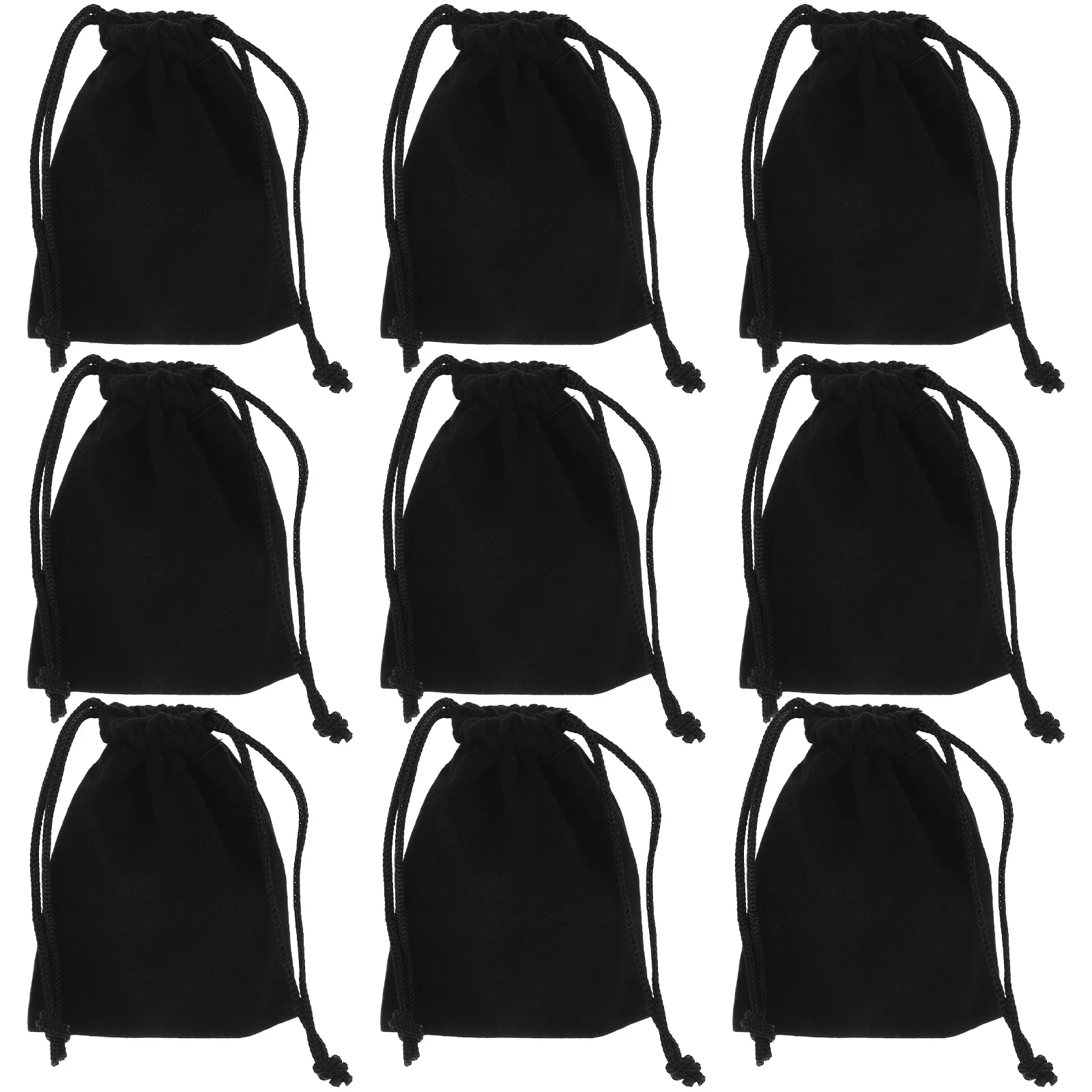 50pcs Pouch 7X9Cm Black Drawstring Storage Bag For Jewelry Coins Candy Pens Small Organizer Case Party Favor Gift Bag