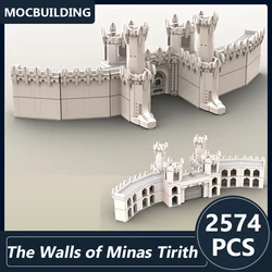 The Walls of Minas Tirith Model Moc Building Blocks DIY Assembled Bricks Castle Architecture Series Display Toys Gifts 2574PCS