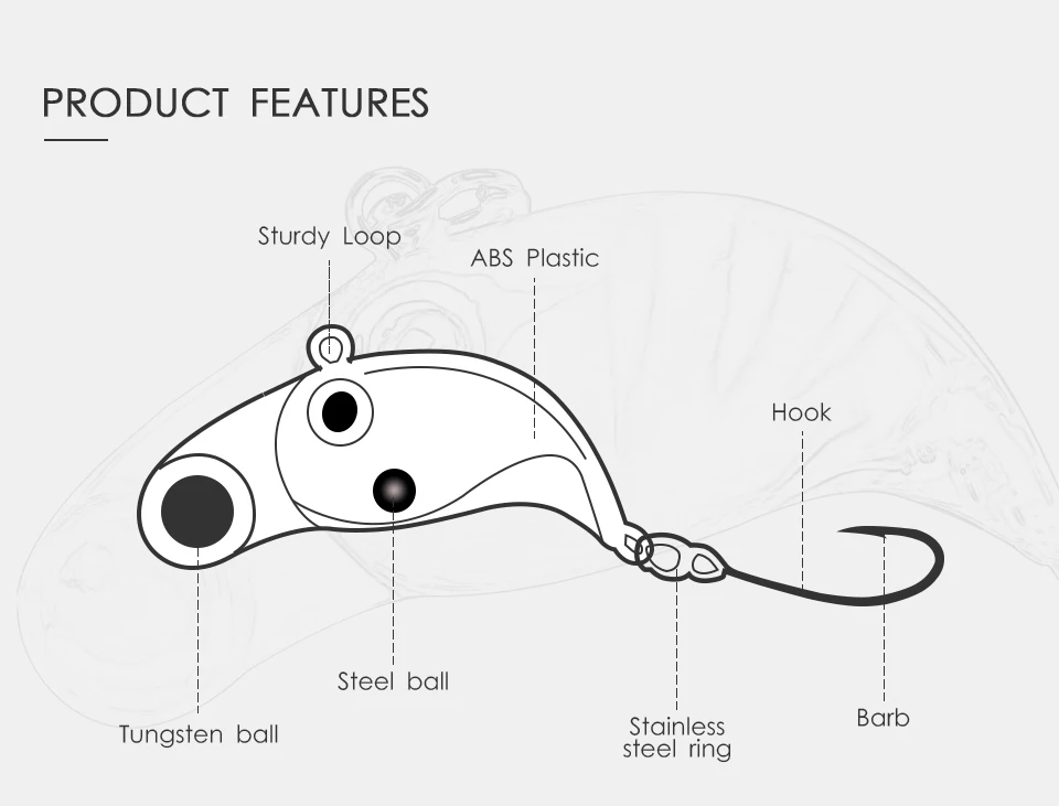 JYJ 2.5cm 3g hard plastic single hook crankbait fishing lure ,deep sinking wobbler small lure for trout