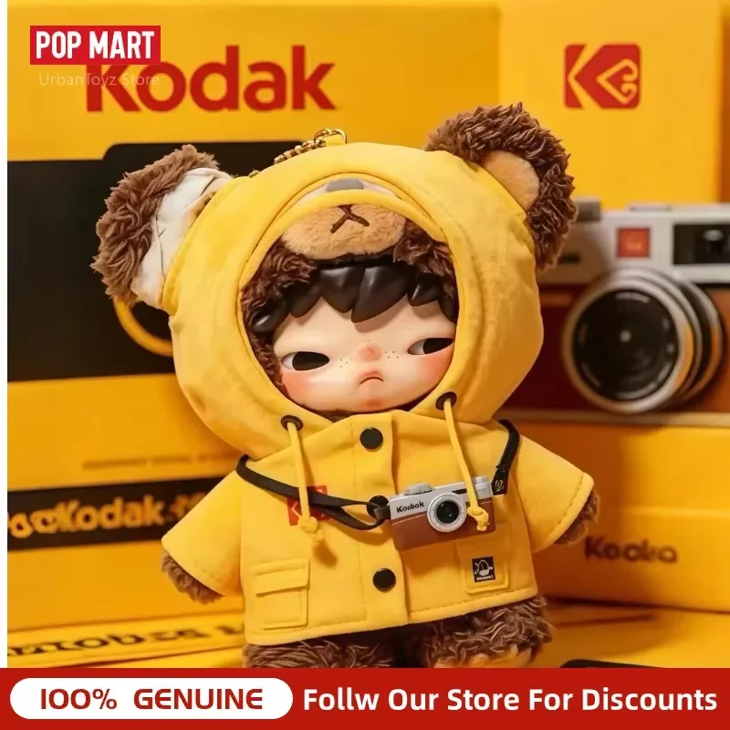 

New Genuine Pop Mart Hirono X Kodak Click Bear Vinyl Plush Keychain Hanging Card Desktop Decor Holiday Surprise Gift For Fans
