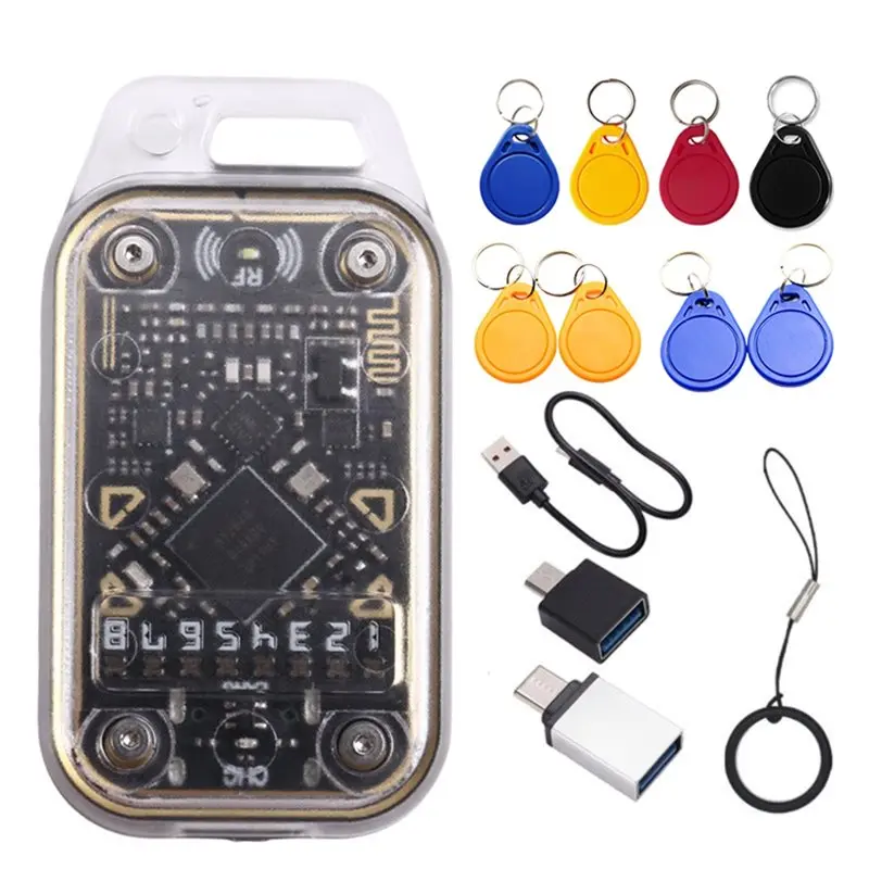 

【ПРОМОЦИЯ】Chameleon V2.0 RFID Smart Chip Reader Эмулятор 125K 13,56 МГц Декодирование карт Chameleon Ultra NFC Дубликатор +8XUID Keycha