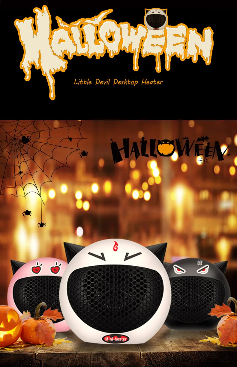 سخان كهربائي مكتب المنزل عنبر سطح المكتب سخان مروحة ساخنة الشيطان الصغير