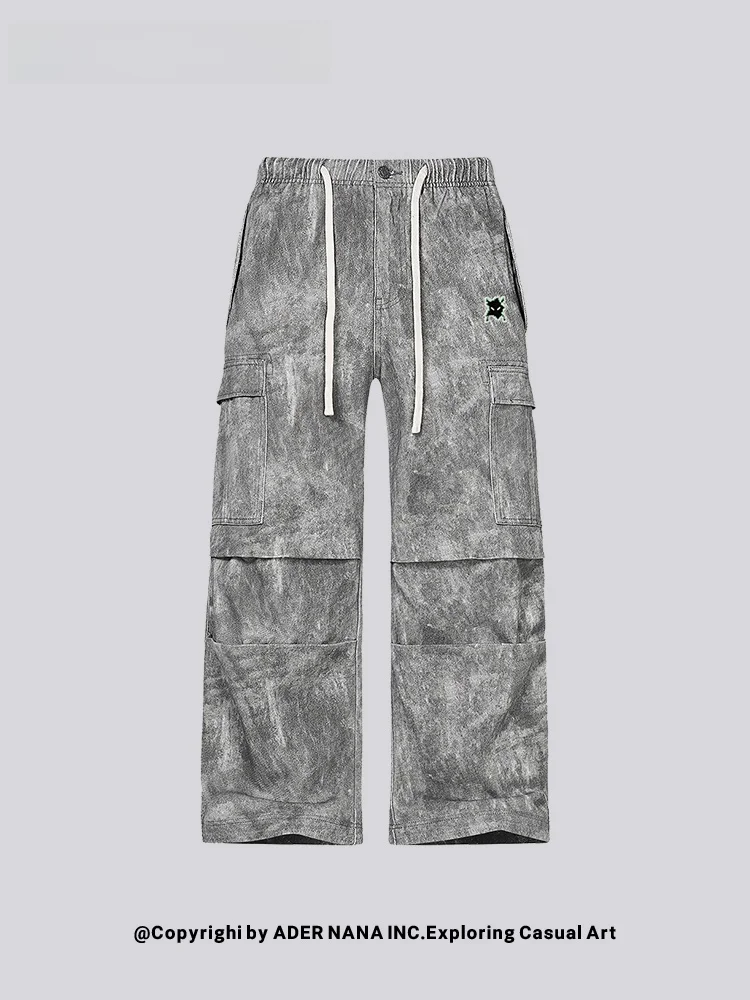 

Свободные мужские рабочие брюки в парижском стиле, повседневные, с эффектом помятости, для пар, прямого кроя, со средней/высокой талией, из хлопка, осень-зима