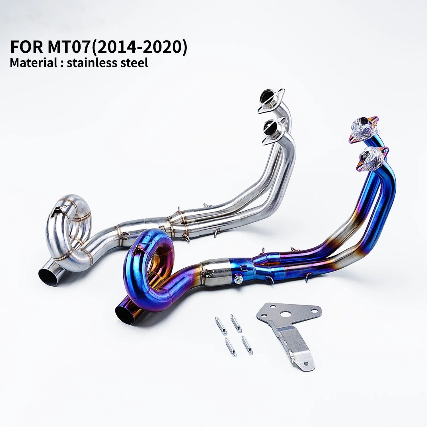 

For MT07 2014-2020 Motorcycle Exhaust Slip-On full System Escape Front Link Pipe mid-section modification original connection