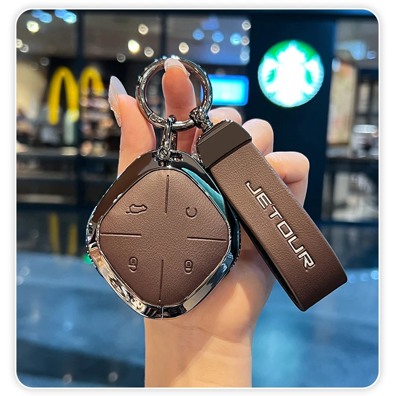 Auto Fernbedienung Zink-legierung Schlüssel Fall Abdeckung Halter Kette Für Chery Jetour DASHING X-1 Plus DTC T2 Schlüssel Shell schutzhülle – Detail 9