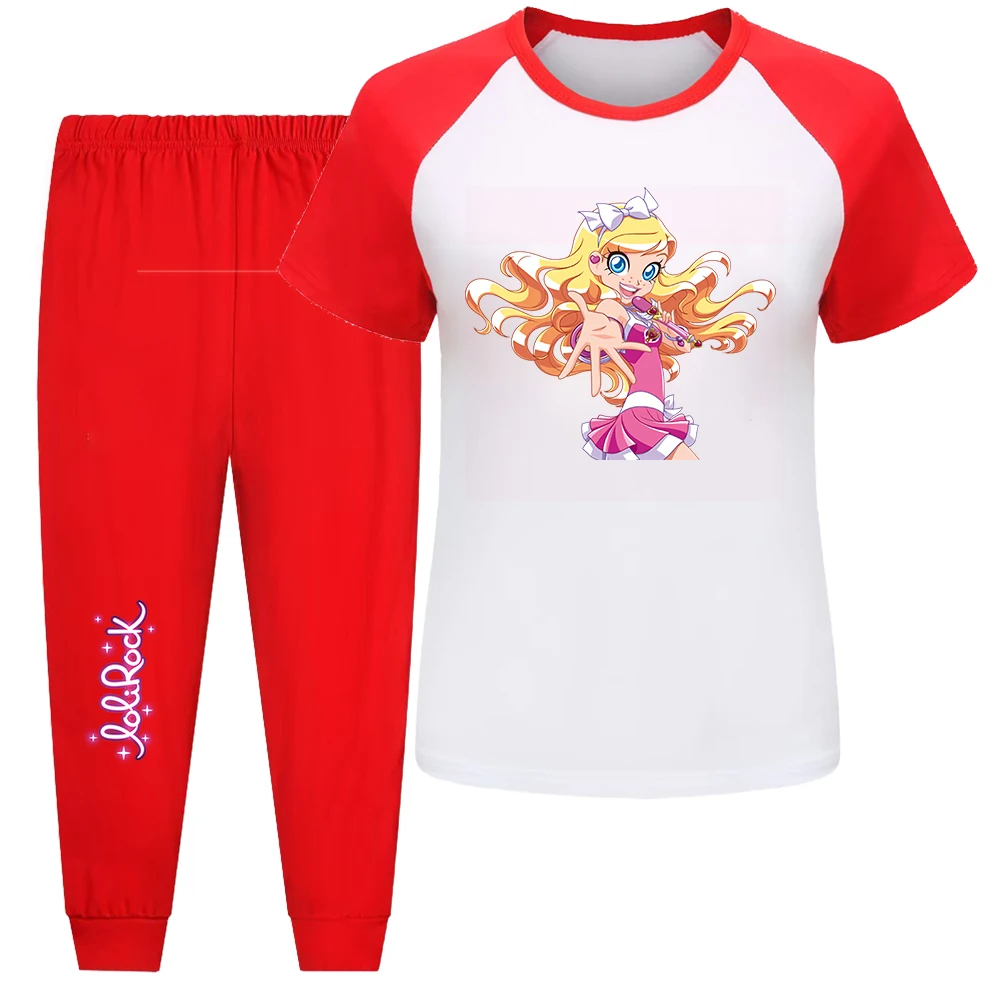 Домашняя одежда Lolirock, детские пижамы, одежда для маленьких девочек, детская летняя одежда для сна, хлопковая пижама для девочек, детский топ и низ