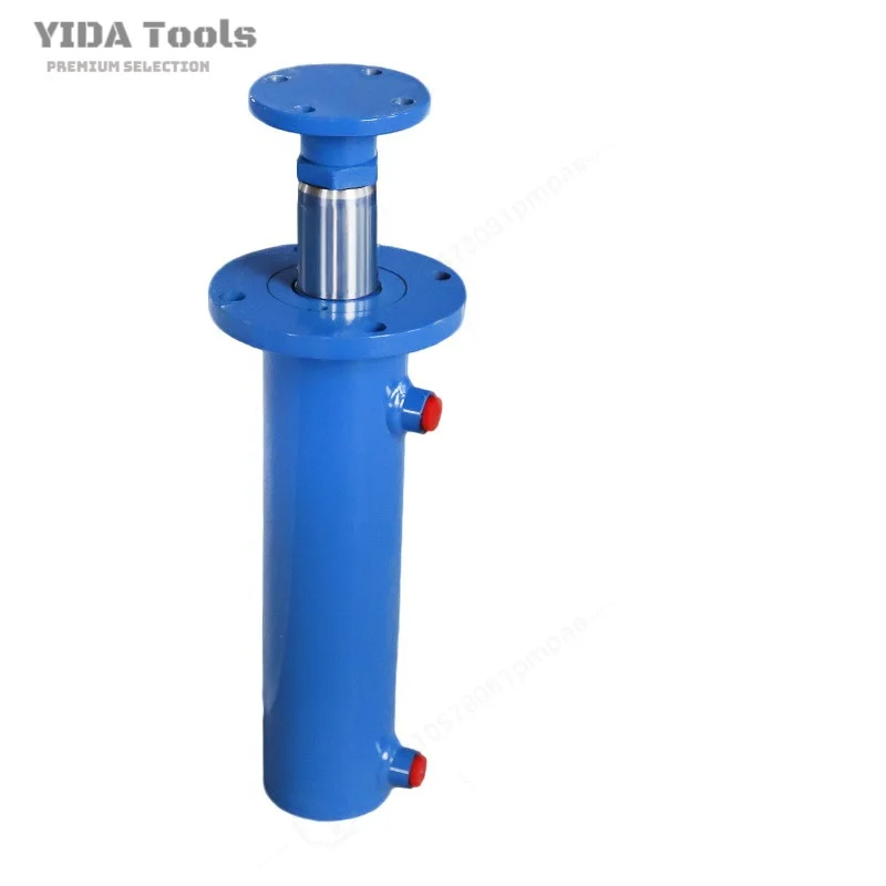 YIDA 20Ton Hydraulic Cylinder Top Flange Mount Threaded Rod Oil Cylinder For Crane Loader Press Machine Heavy Duty