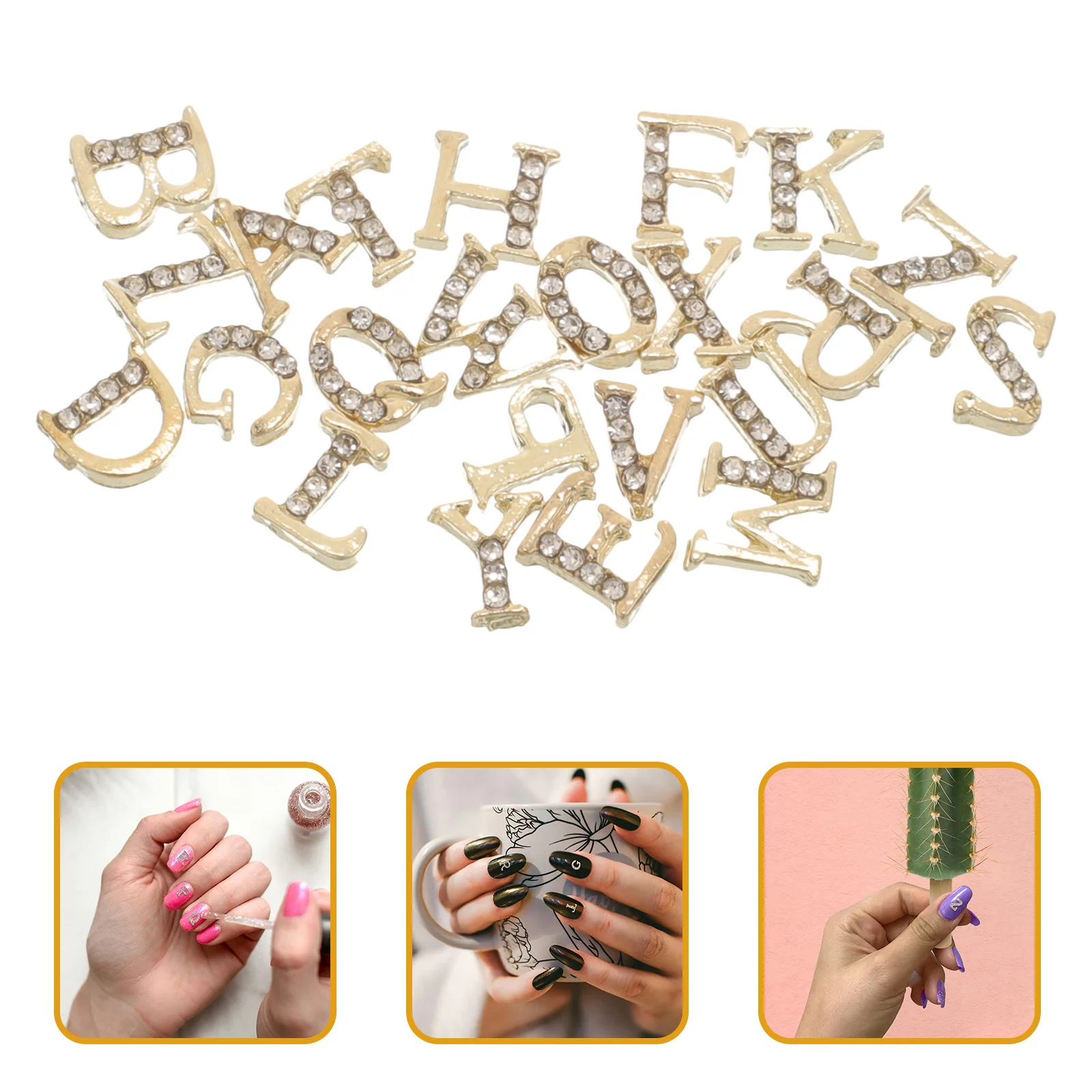 

1 комплект, прочные подвески для ногтей с буквами, креативные маникюрные принадлежности, идеально подходящие для вечеринок, свадеб и специальных мероприятий, подвески для ногтей