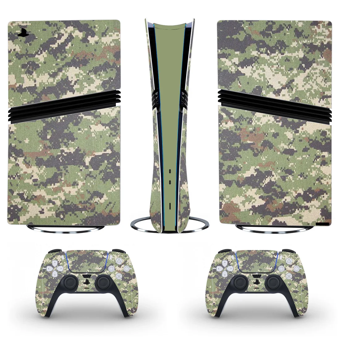 For PS5 Pro Console Digital Edition camouflage Skin Cover Sticker Host Center Decals Game Console Accessories