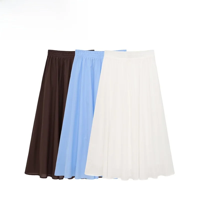Fashionable Layered Decorative  Skirt for Women High Waist A-Line Standard Fit Summer Season Polyester Fiber Skirt