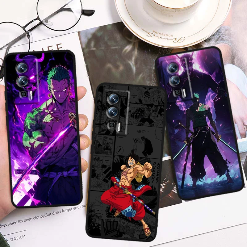 

Zoro Anime One Piece Cute Art For Xiaomi Redmi 9A 9C 9AT 10C 9 9T 10 12C 13C A3 12 K60 A1 K50 K40 5G Black TPU Phone Case