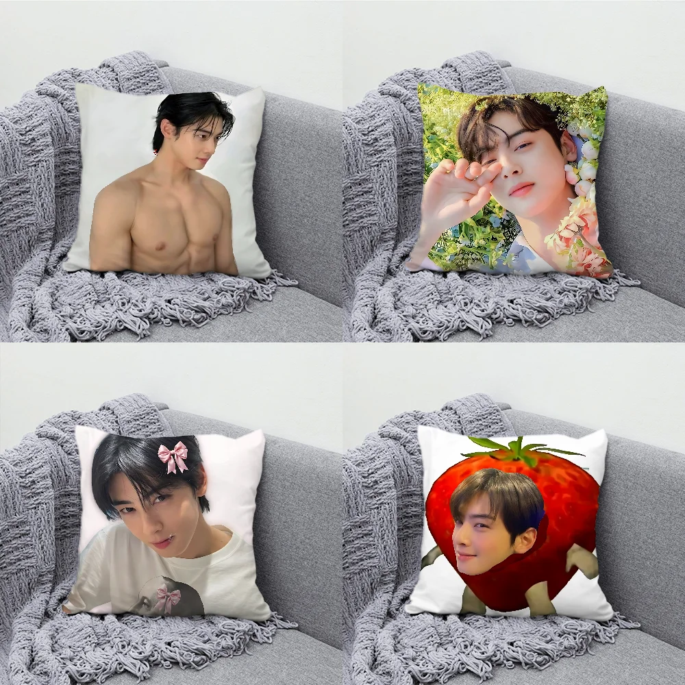 

Korea Actor C-Cha Eun W-Woo Pillow Case Soft Cushion Cases for Farmhouse Sofa Decor Home Decorations and Protector Pillow Case