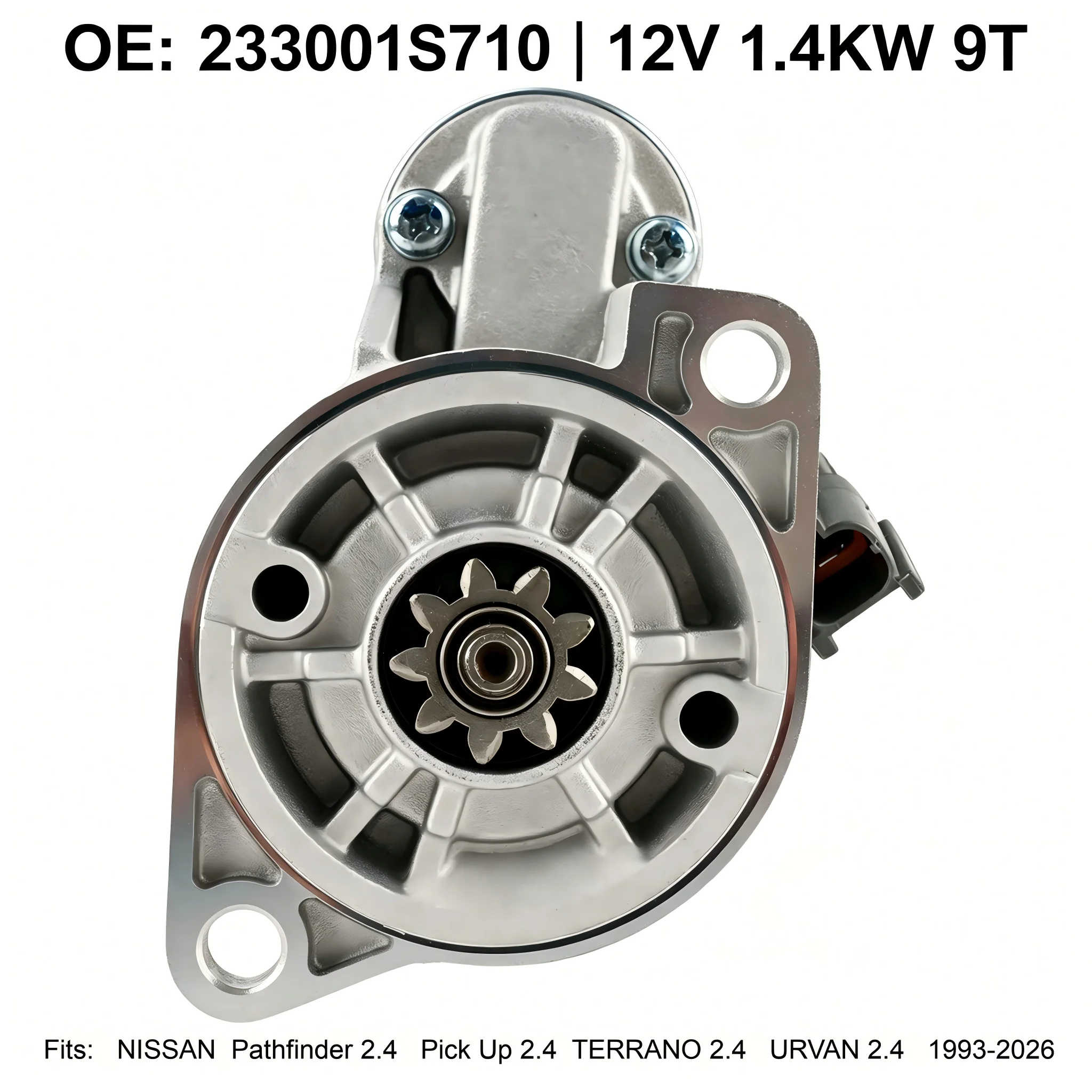 New Auto Starter 17685N 12V 1.4KW 9 Teeth OEM 233001S710 For Nissan Patrol Urvan Cabstar 2.4L KA24E Engine 1993-2026