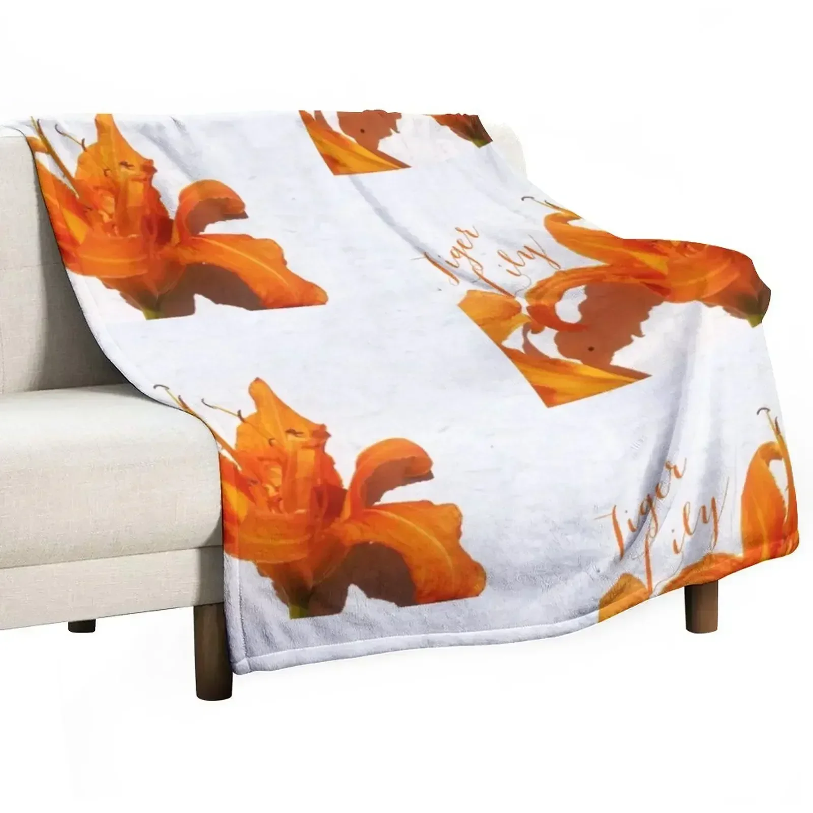 Tiger Lily. Throw Blanket Multi-Purpose Luxury Thicken wednesday Decorative Sofas Fashion Sofas Summer Beddings Blankets