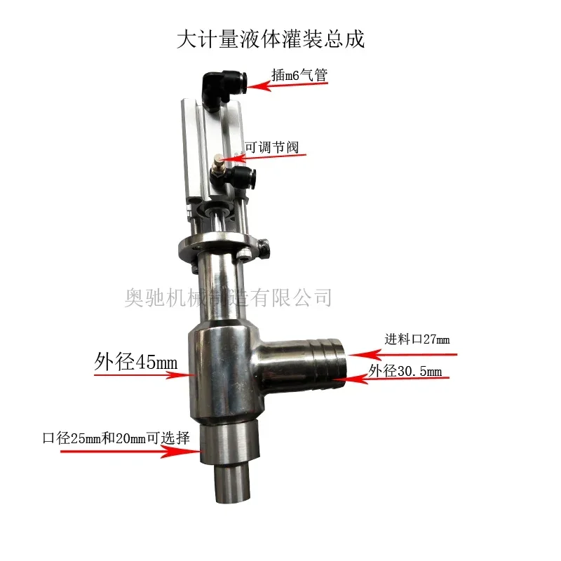 Filling machine assembly horizontal filling machine accessories paste outlet sauce discharge valve stainless