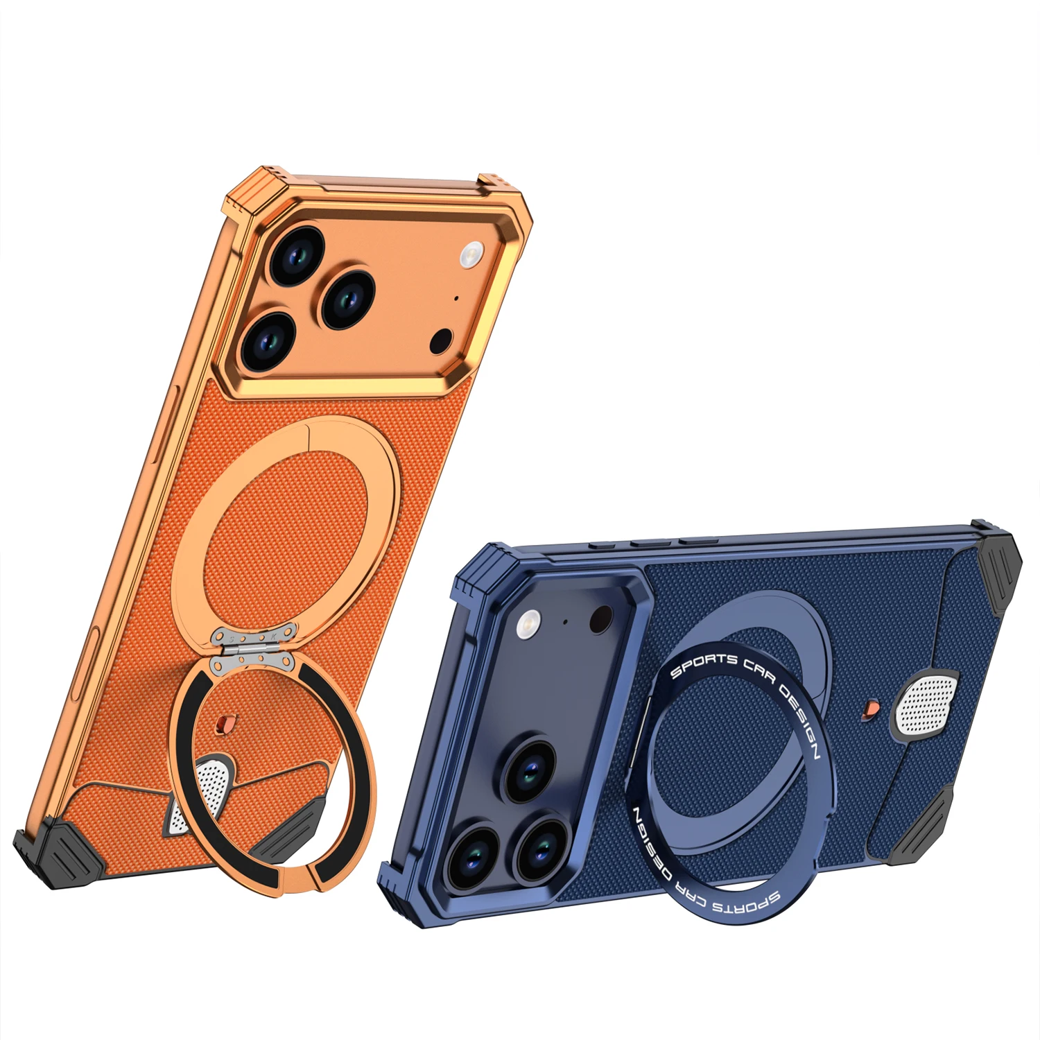 Aluminum Alloy Case For iPhone 17 Pro Max /17 Pro Aramid Fibers Anti-fall Metal Lens Protection Frameless Magnetic Bracket Cover