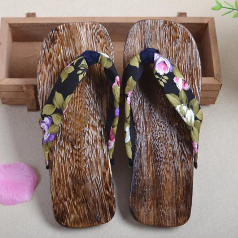 

Paulownia Children Clogs Baby Slippers Black Size 18-26 Eva Anti-Slip Breathable Lightweight Classic Chinese Traditional Printed