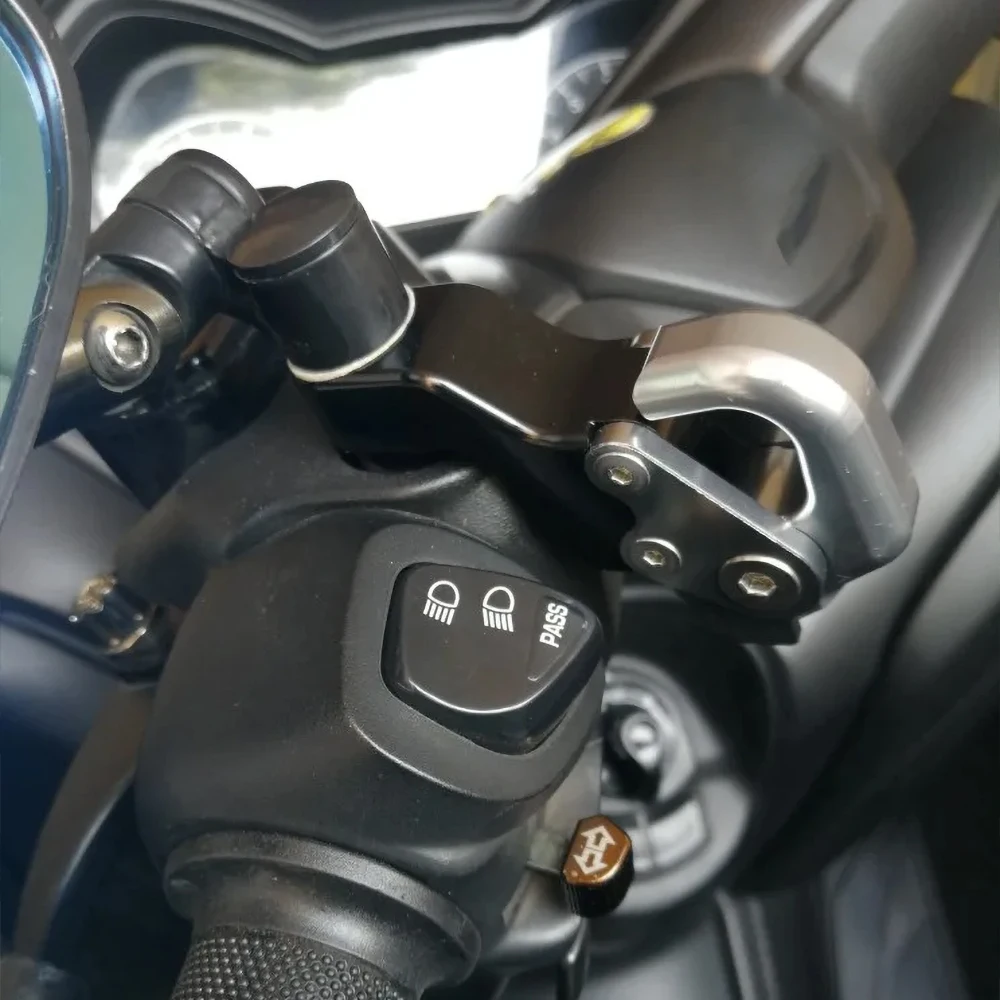 Für Yamaha XMAX 300 125 250 400 NMAX 155 NMAX 125 Vorne Rückspiegel Halterung Stange Gepäck Haken Tasche Aufhänger Fracht klaue Grip Helm