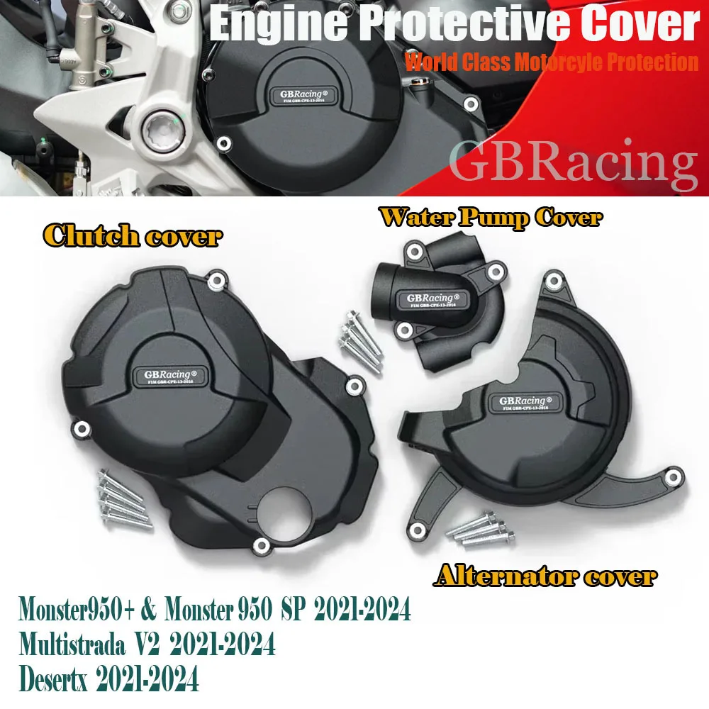 

For Ducati MONSTER 950 SP/Plus MULTISTRADA V2 DESERTX 2021-2023 Engine Protection Cover Anti fall and thermal insulation