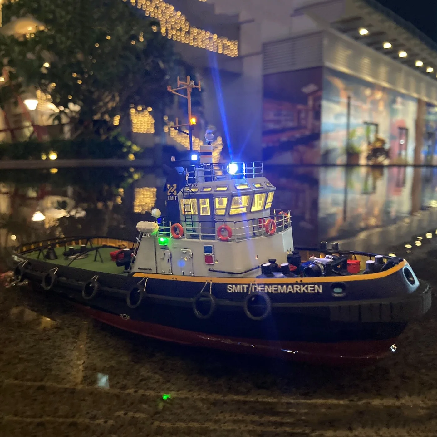 1/100 RC Boot 28cm Dual Motor Smit Fernbedienung Schlepper Licht-härtende Druck Form RC Boot Modell RTR junge Spielzeug Geschenk