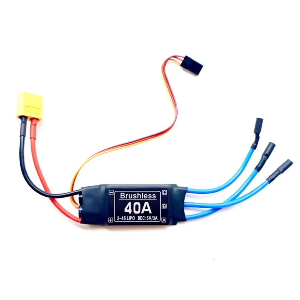 30A 40A فرش ESC 2-4S 5 فولت 3A UBEC الإلكترونية سرعة تحكم T التوصيل 3.5 مللي متر الموز رئيس طائرة مزودة بجهاز للتحكم عن بُعد أجزاء ل RC FPV هليكوبتر