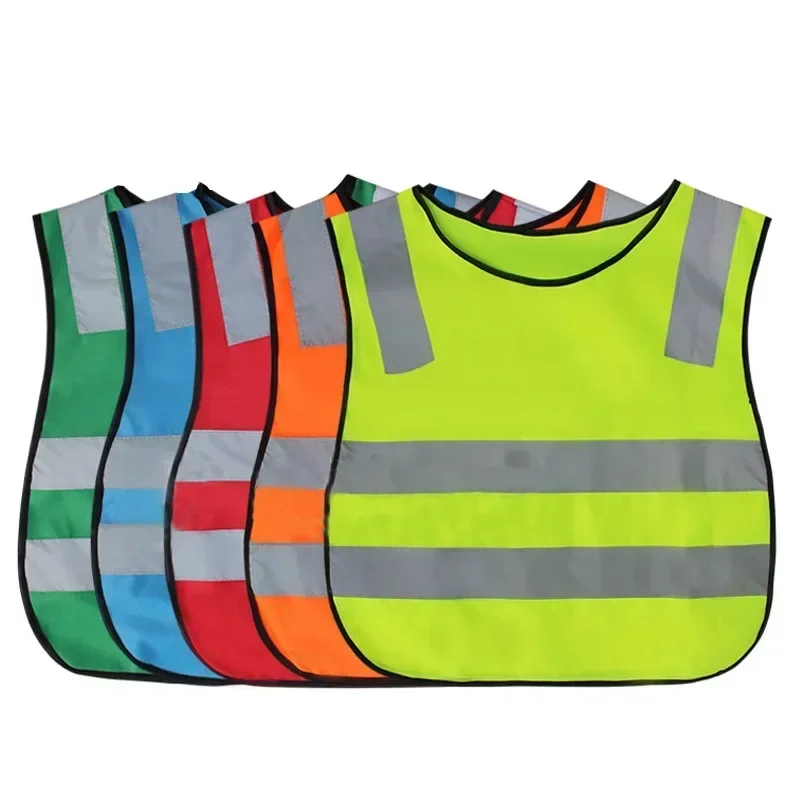 Children Kids Safety Reflective Vest Autumn Winter After School Reflective Warning Clothes Vest High Visability Jacket Clothing