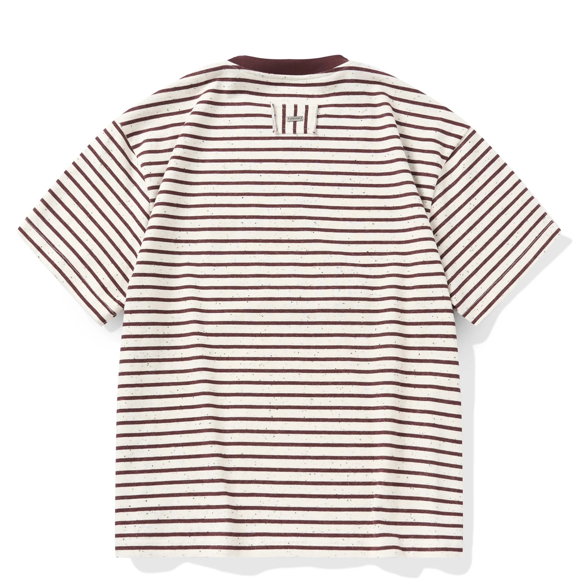 Summer American Retro Split Stitch Striped Short Sleeved T-shirt Loose Half Sleeved T-shirt Trendy