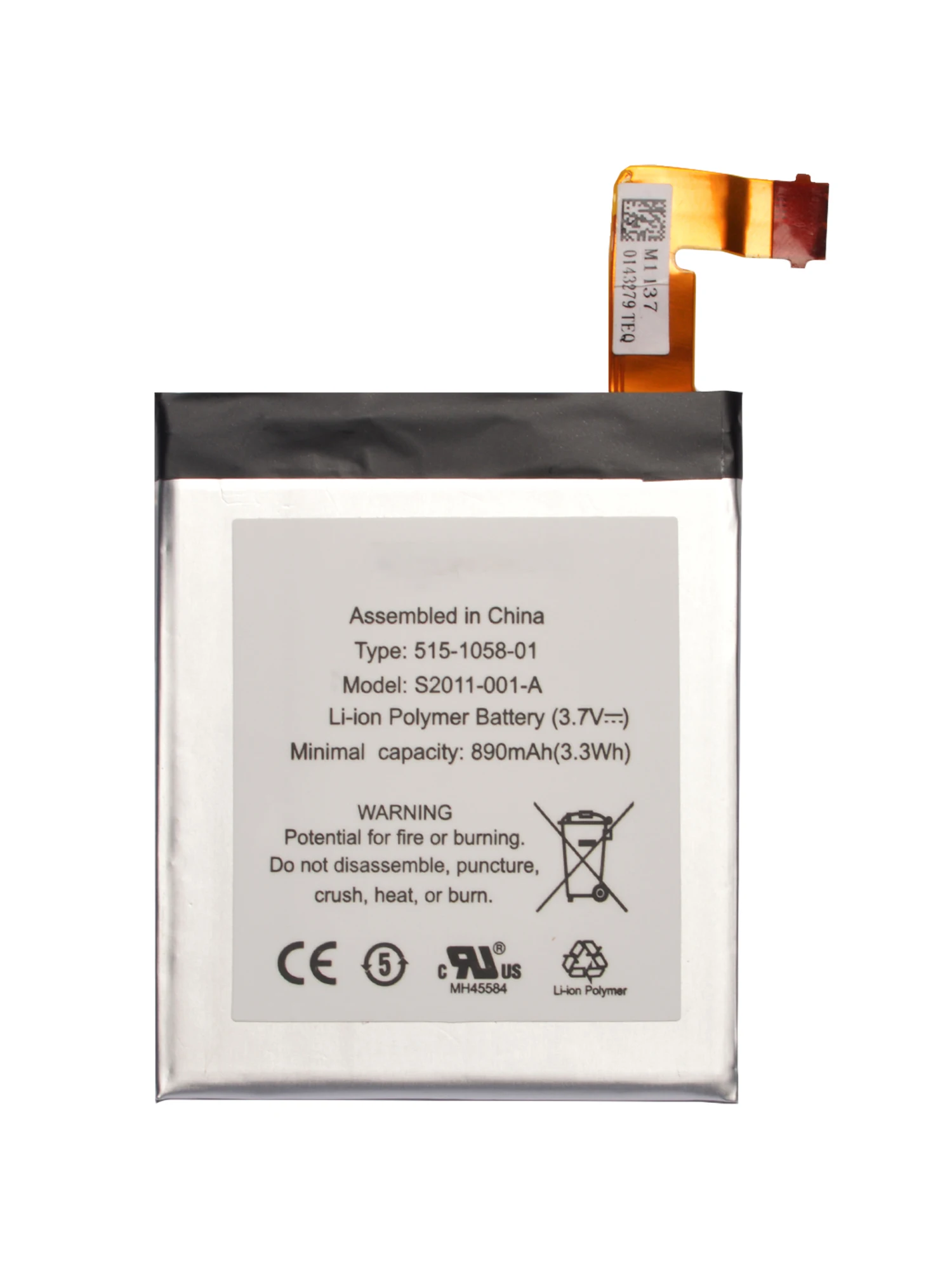 3.7V 890mAh Replacement Battery For Amazon Kindle 4 5 6 D01100 515-1058-01 MC-265360 DR-A015 S2011-001-A Parts