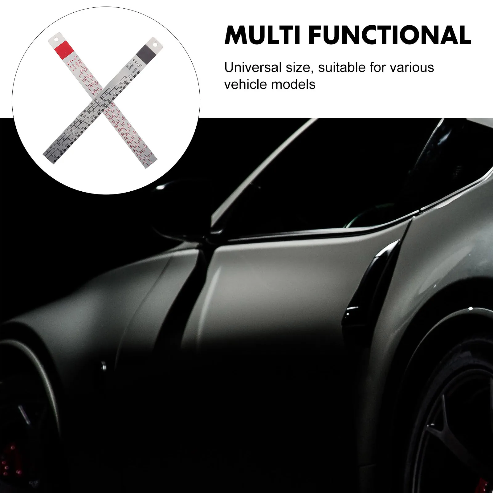 

Stainless Steel Paint Ratio Ruler Automotive Precise Measuring Tool Clear Coat Mixing Stick Car Paint Stirrer Measuring Stick