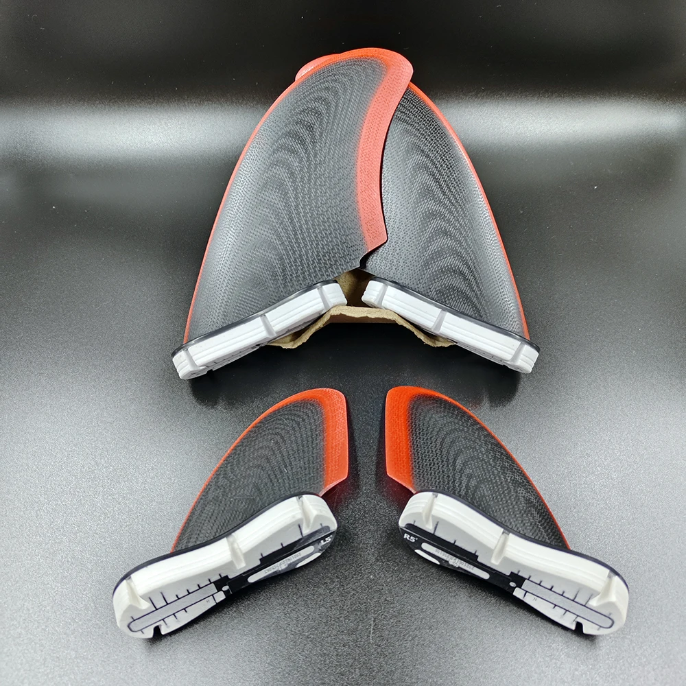 

UPSURF FCS 2 FINS Twin-Quad Fins Set Twin Rear Fins/Twin Keel Surf Fins Fiberglass Patchwork Color Surfboard Fin Surf Stabilizer