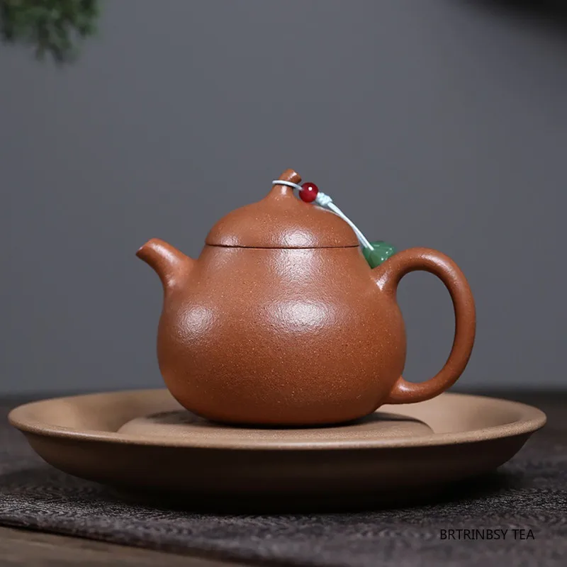 

Yixing Purple Clay Teapot Household Eggplant Shape Tea Pot Chinese Tradition Handmade Beauty Kettle Zisha Tea Set Teaware 160ml