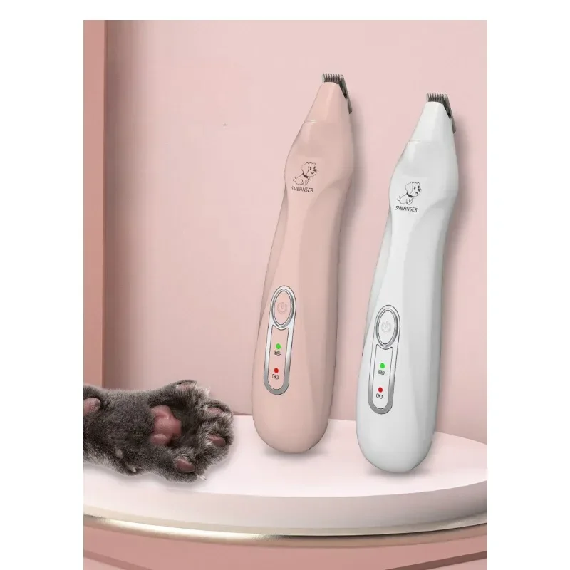 Professional Electric Pet Foot Hair Trimmer with LED Lights Rechargeable Dog Hair Clipper Cat Hairdresser Pet Grooming Equipment