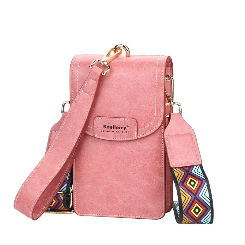 Fashion Women Mini Shoulder Bags Small Crossbody Messenger Bag Wrist Band Design Quality Phone Purse Ladies Multi Card Holder