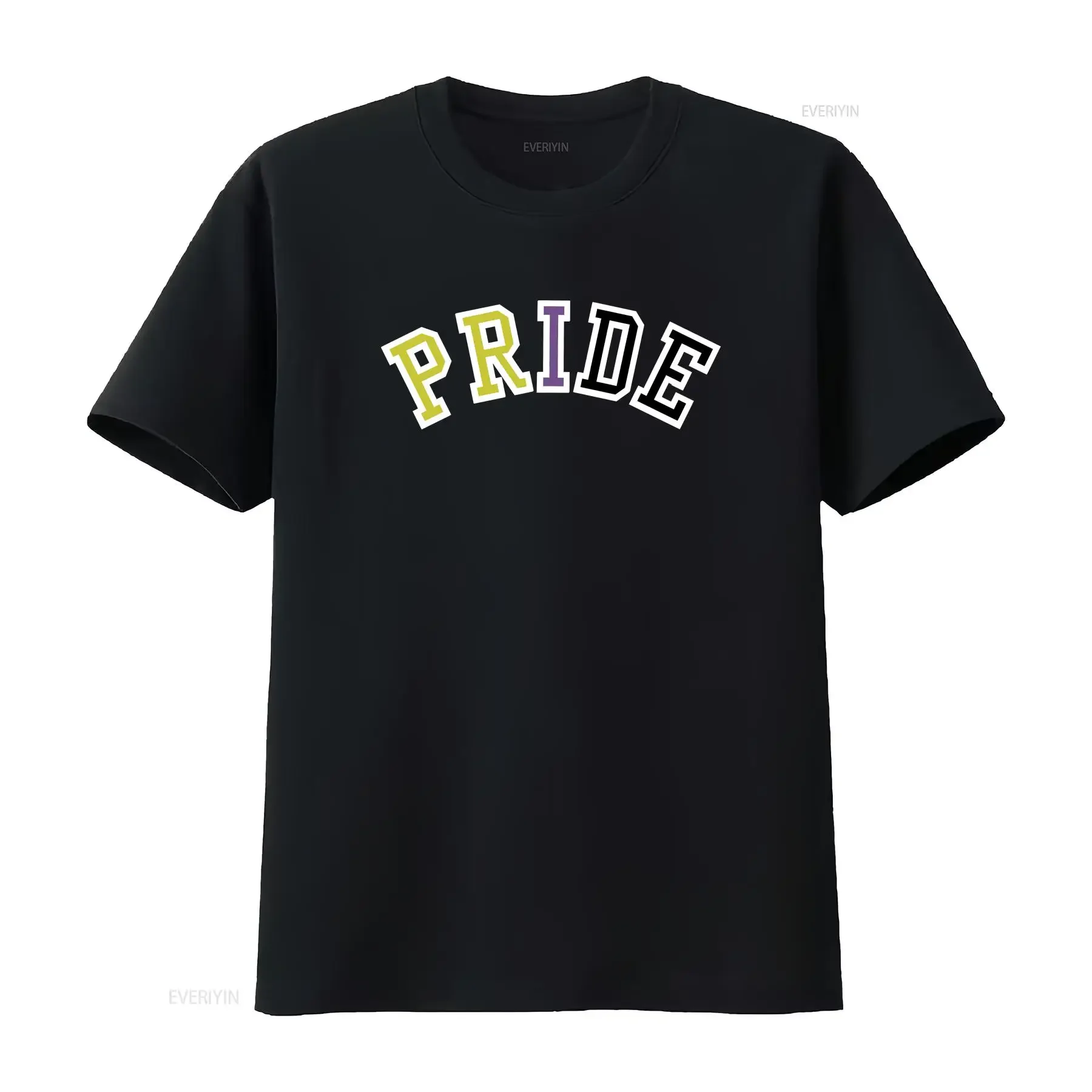NONBINARY Pride T Shirt flag colors LGBTQIA LGBT Month Ally Support Top Rainbow You Belong vintage Washed Casual Soft graphic