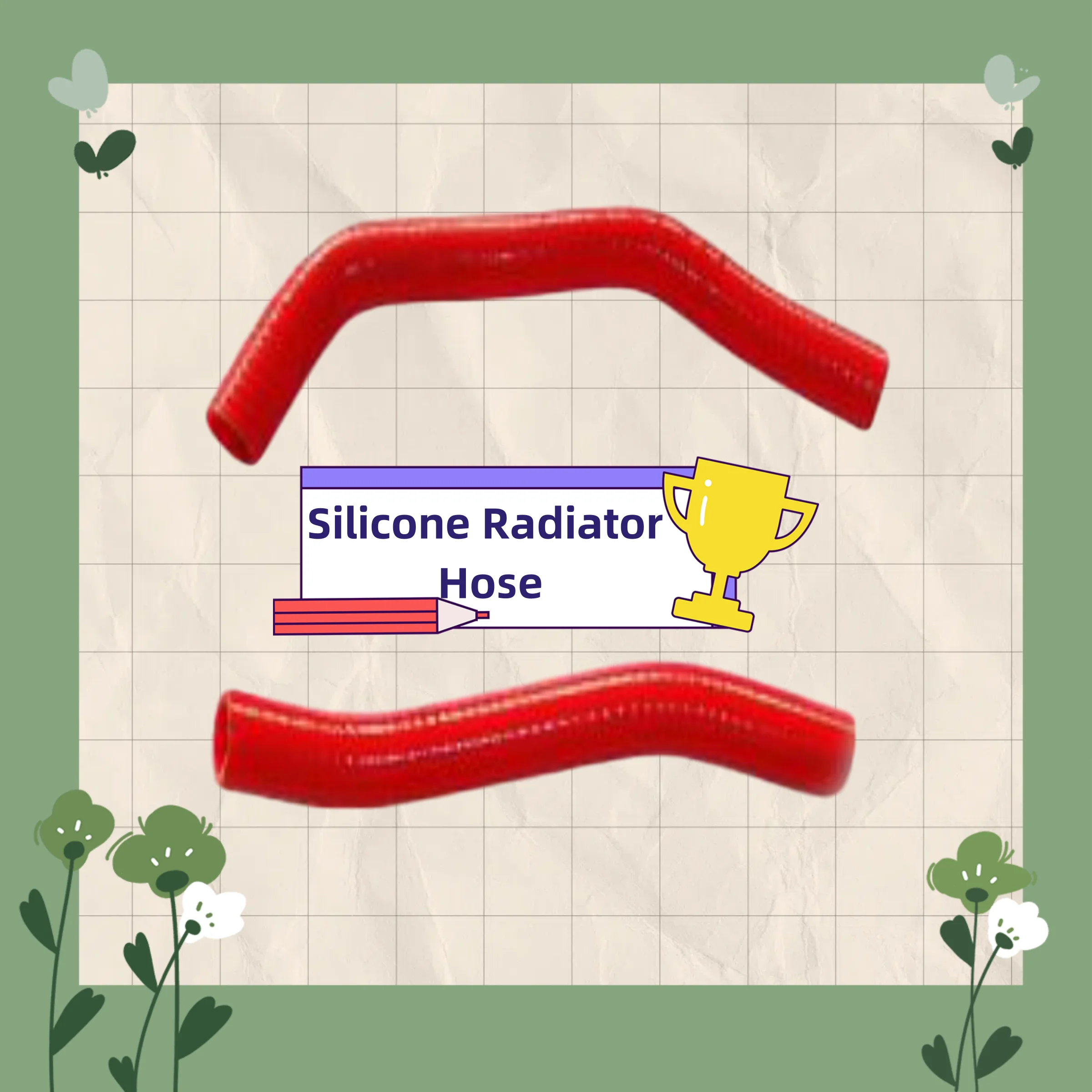 Red Silicone Radiat…