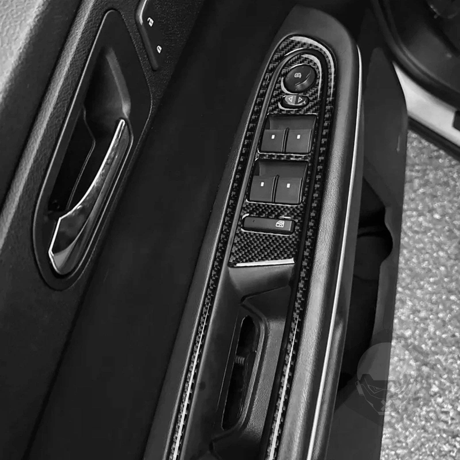

For GMC Acadia 2007-2012 Real Carbon Fiber Window Lift Switch Control Panel Decorative Cover Car Accessories Decoration Sticker
