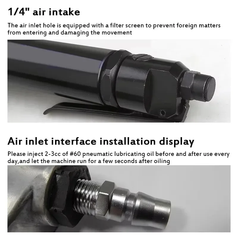 3mm 12 Needle Pneumatic Air Scalers Rust Removal Gun Pneumatic Needle Tool Air Rust Remover Tools Polisher