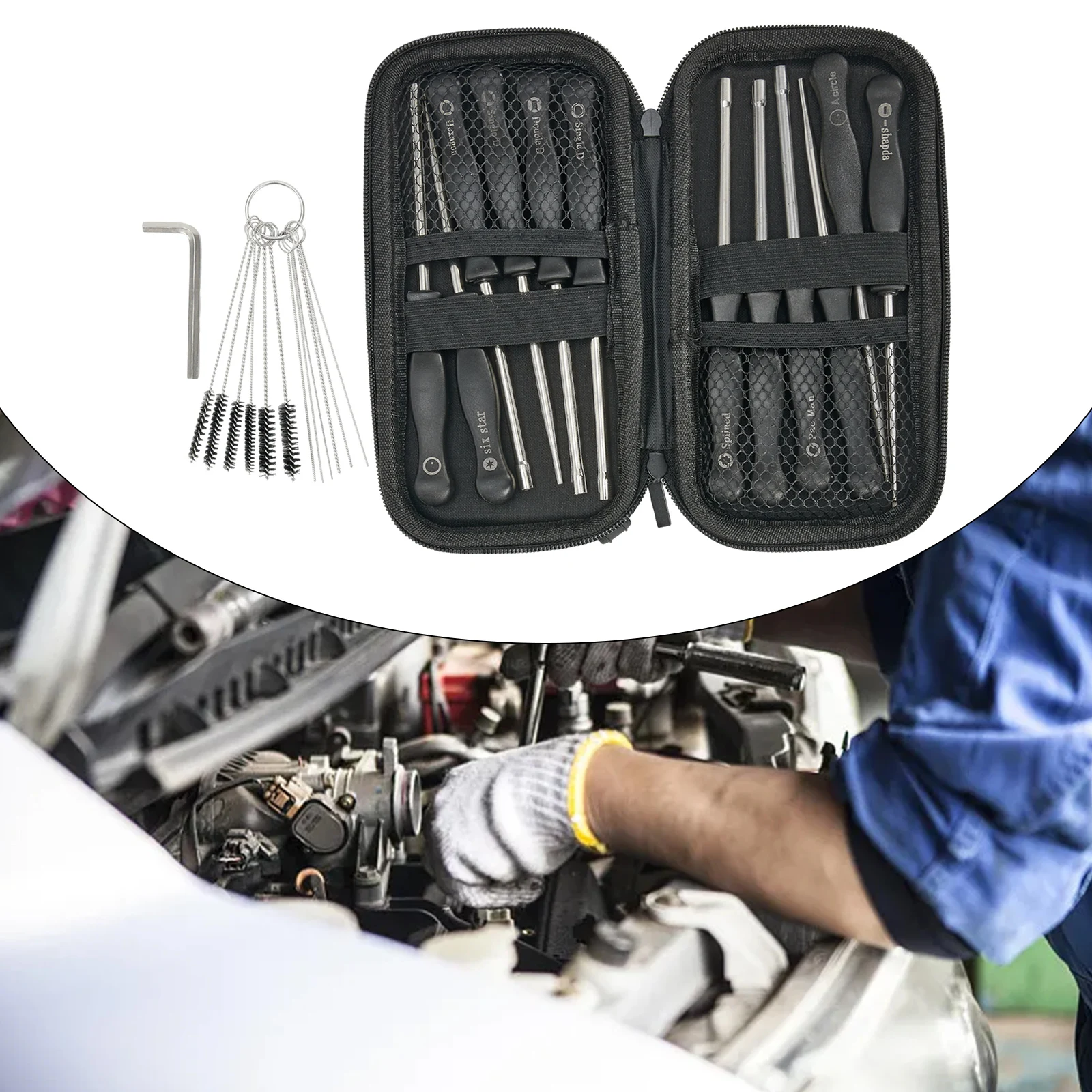 Vergaser-Einstellwerkzeug-Set, Schraubendreher-Set, Tester für 2-Takt-Motor, Heim-DIY-Handwerkzeuge für die Autoreparatur