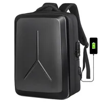 Large Capacity Student Password Lock Schoolbag Hard Shell Backpack Men's New Waterproof Laptop Bag Fashion Motorcycle Riding Bag