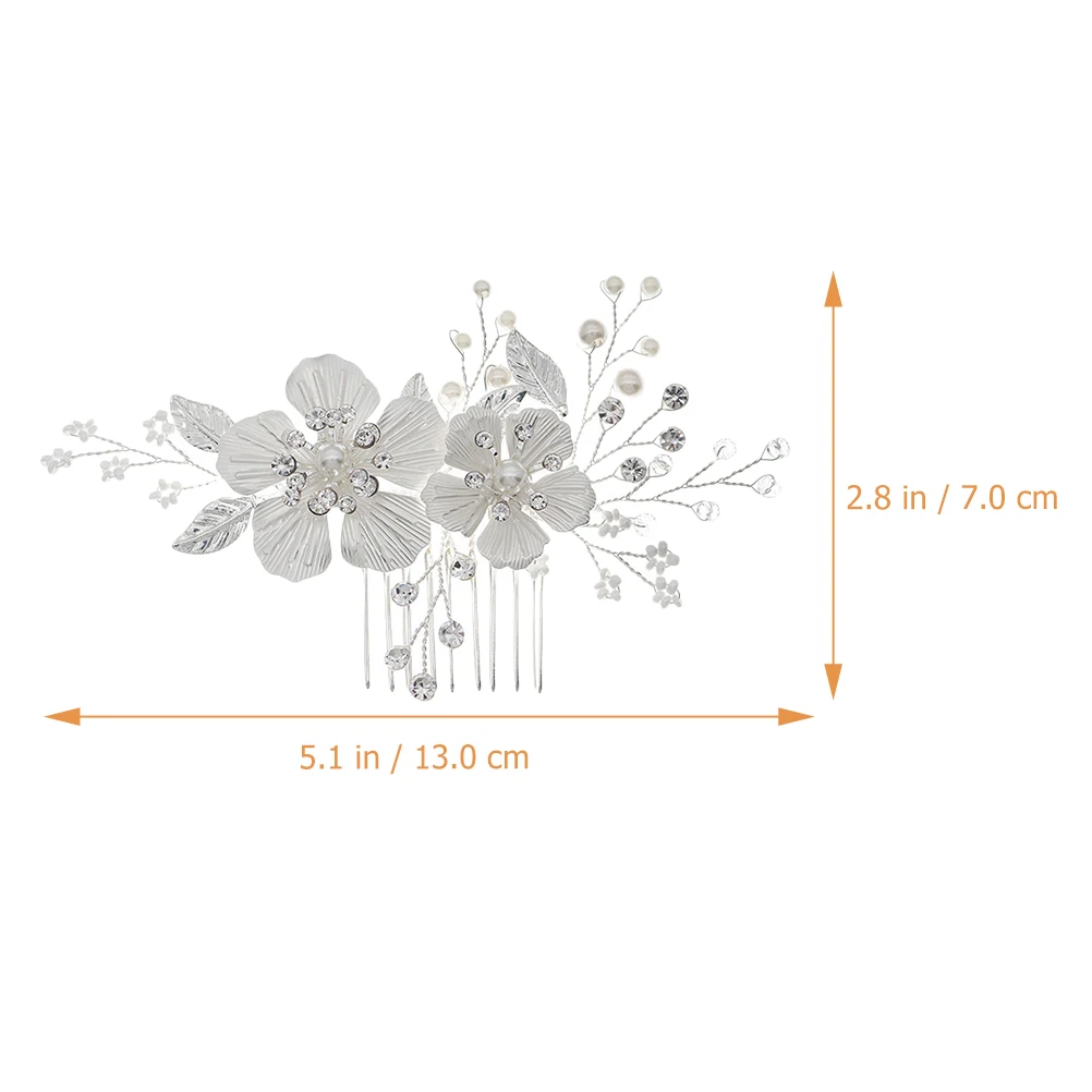

Pearl Crystal Hair Comb Clip Bridal Accessories Wedding Party Decor Elegant ABS Copper Wire Zinc Alloy Easy Wear
