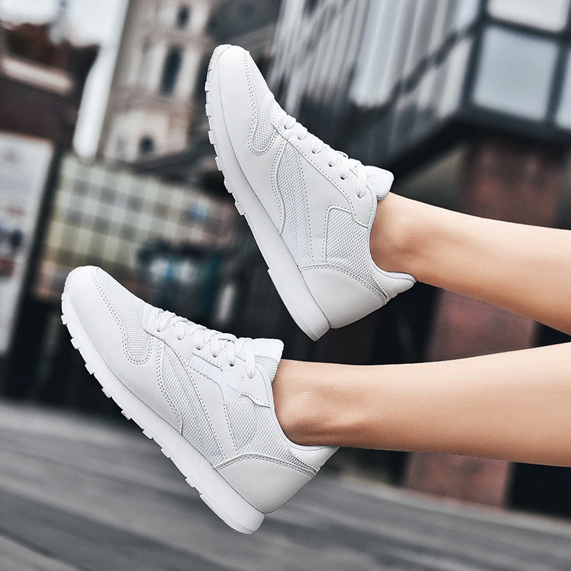 White Shoes Autumn Korean Style Mesh Breathable Sneakers Korean Style Men\'s Fashion Casual Lightweight Sports Shoes Zapatillas