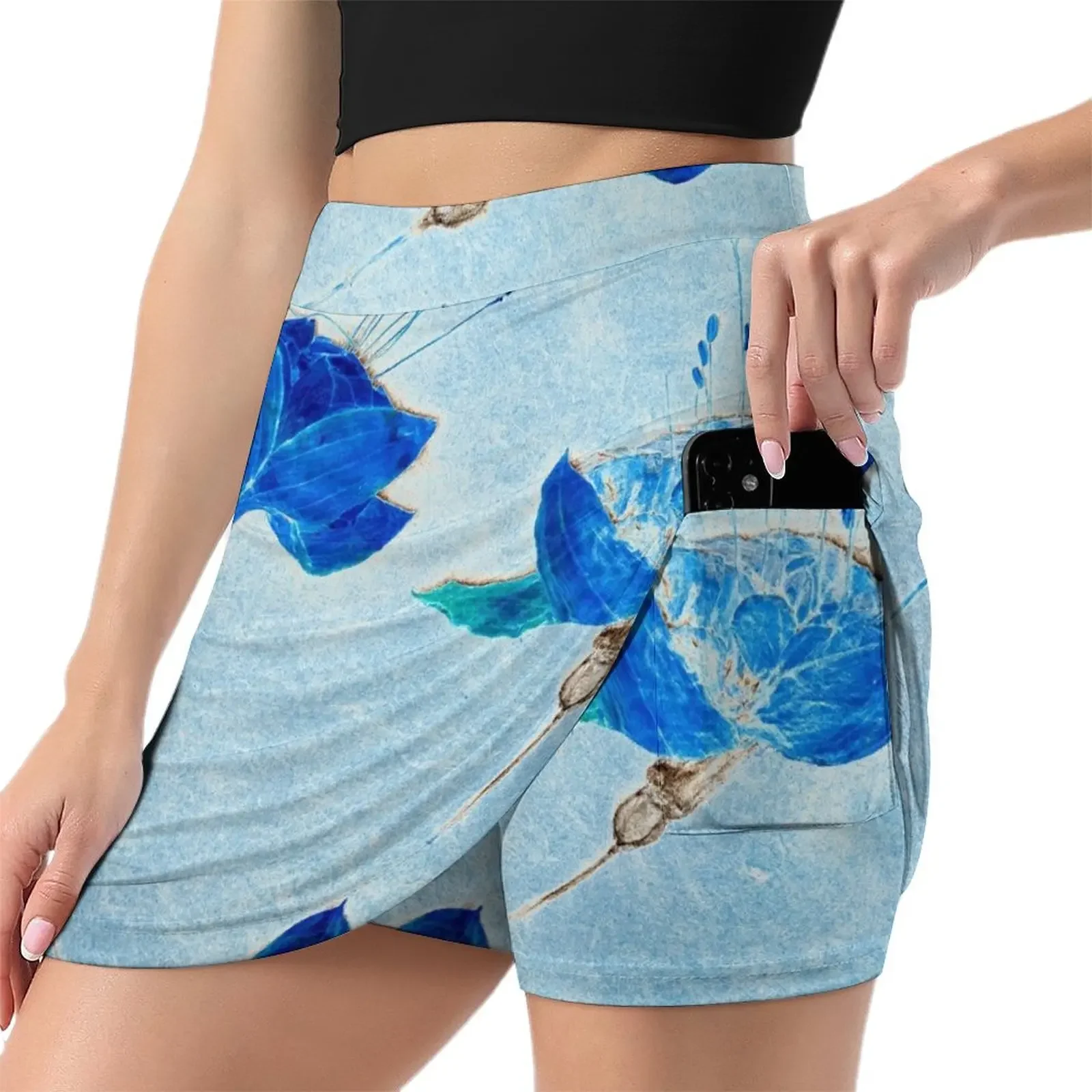 Fuchsias in Flight Mini Skirt Kawaii korean style clothing skorts for women