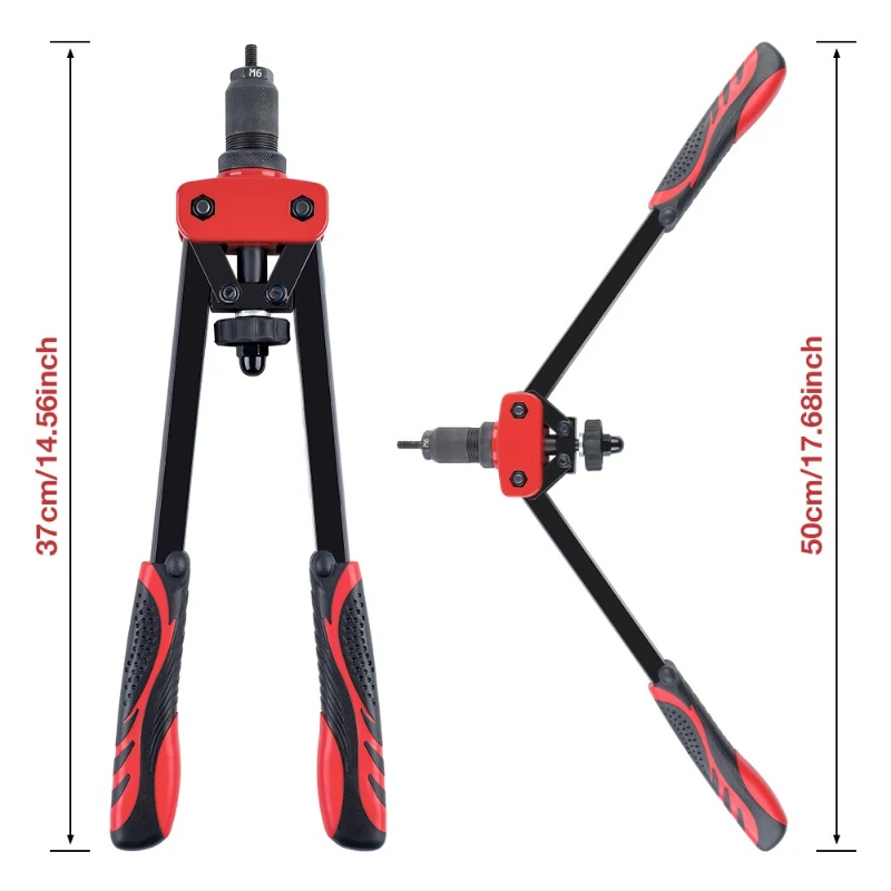 Industrial 14 Inch Rivet Gun Ram Gun Auto Repair Hardware Tools Manual Rivet Nut Gun Combination Tool Set