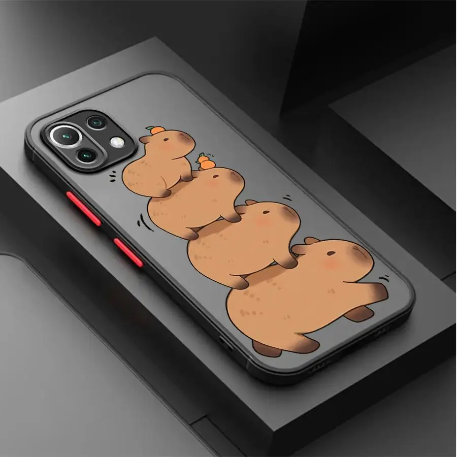 حافظة لهاتف Xiaomi Mi 12T 11T 14 13 Pro 12x 10T 13 11 Lite غطاء خلفي لطيف كابيبارا مضحك
