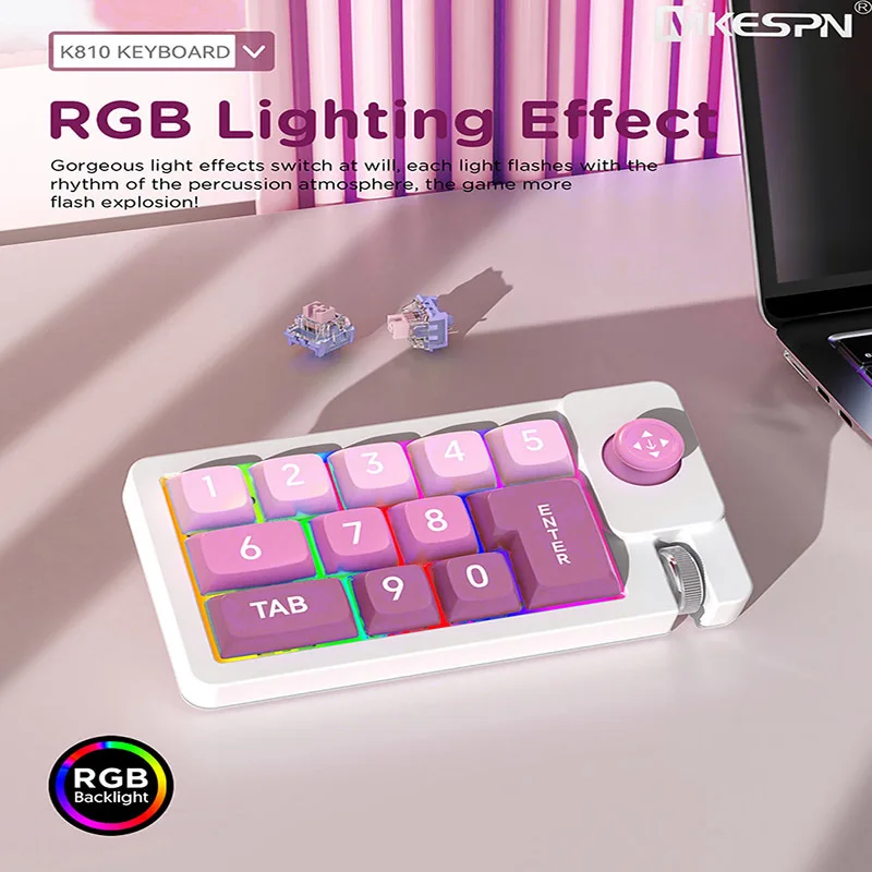 Imagem -05 - Teclado com Fio Mecânico Portátil Teclado Programável para Jogos Chave Hot Swappable Completa Rgb Backlight Desktop Laptop Joystick
